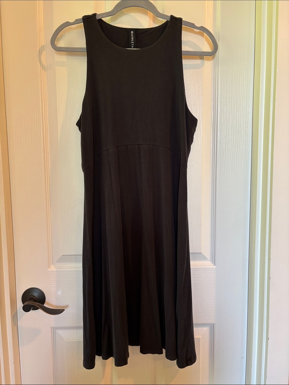 Athleta Black Sleeveless A-Line Dress